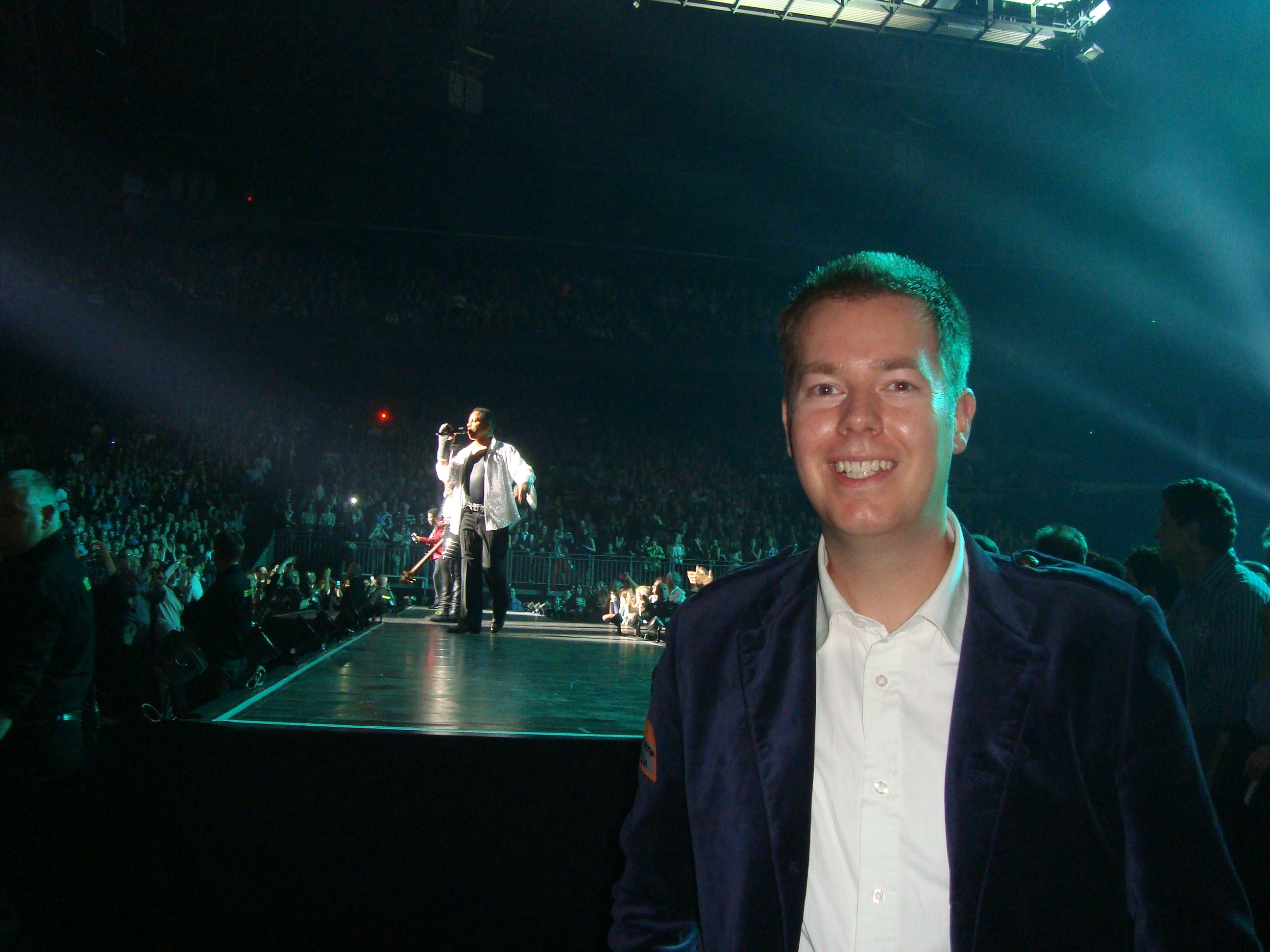 Backstage Jacksons concert 